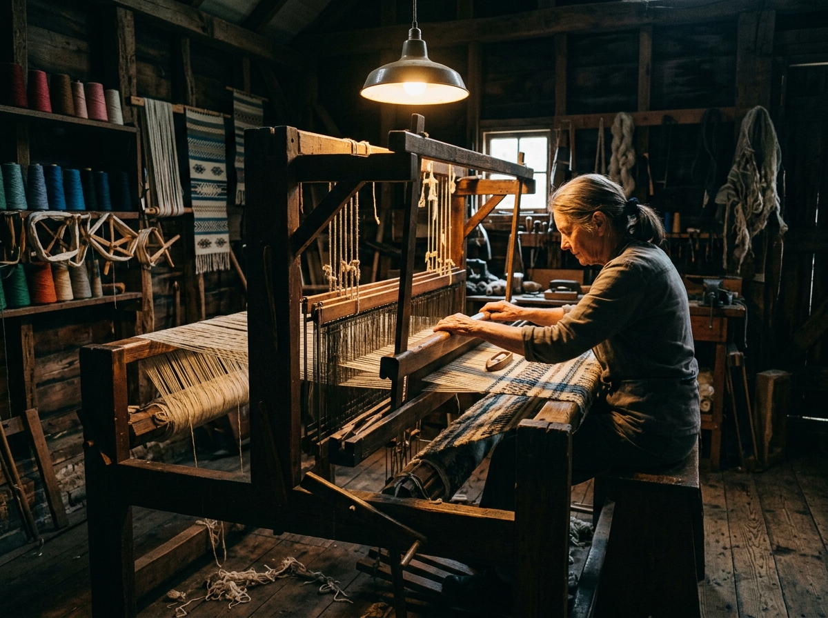 Artisan weaving loom craft