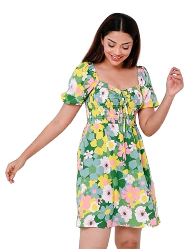 GRECIILOOKS Printed Maxi Dress for Women | Trendy Long One Piece Summer Outfit | Lightweight Flared Dress for Casual & Holiday