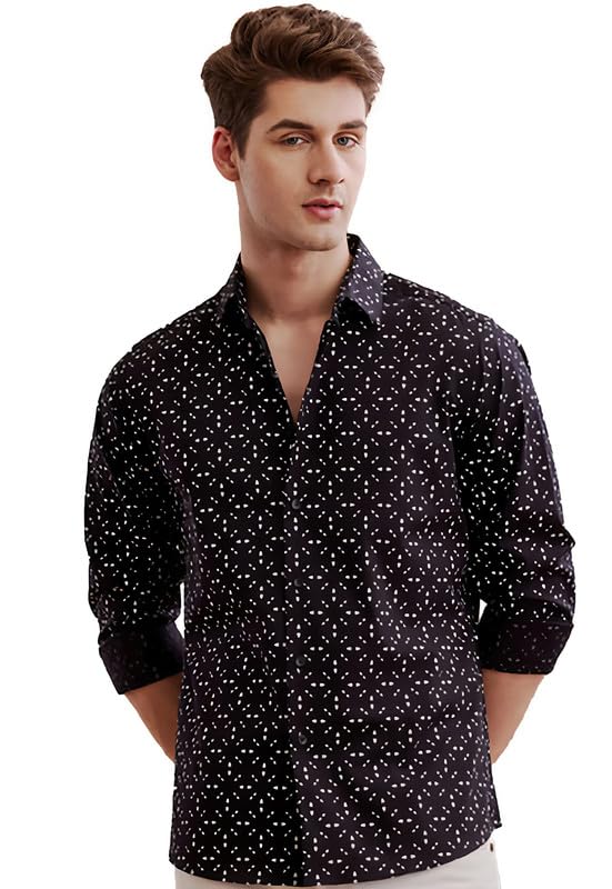 U TURN Men's Cotton Casual Printed Striped Stylish Latest T-Shirt for Men
